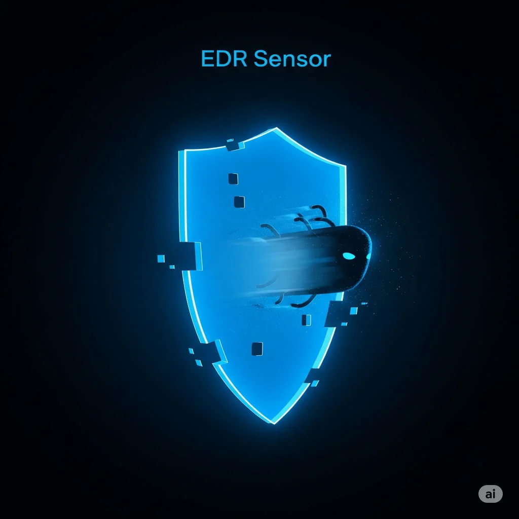 [ai generated]
Abstract image of a shadowy entity bypassing a compromised EDR shield, symbolizing Akira ransomware's EDR evasion tactics.